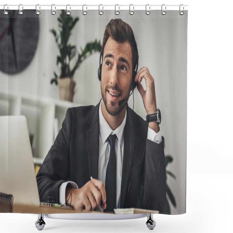 Personality  Call Center Worker Shower Curtains