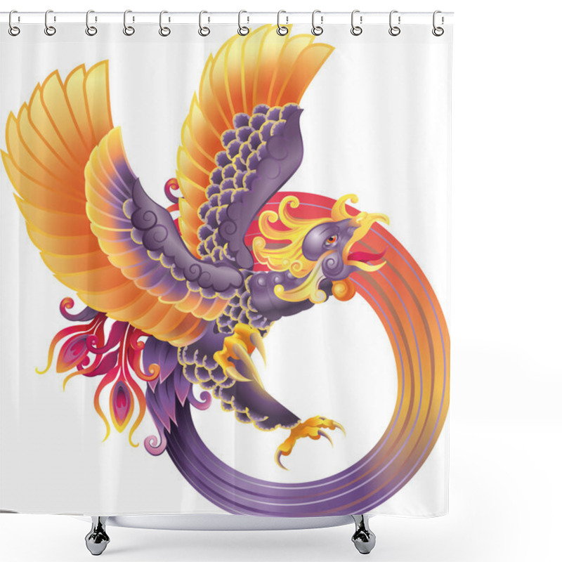 Personality  Phoenix Fire Bird Shower Curtains