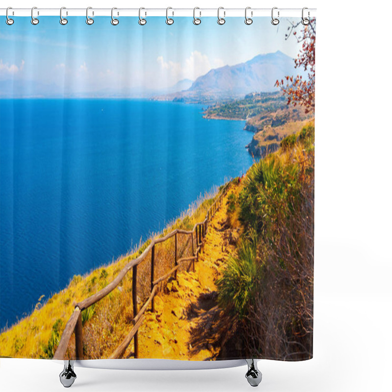 Personality  Coast And Trail In Zingaro Nature Reserve Shower Curtains