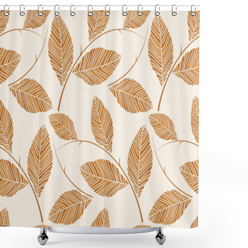 Personality  Vector Leafs Background Shower Curtains