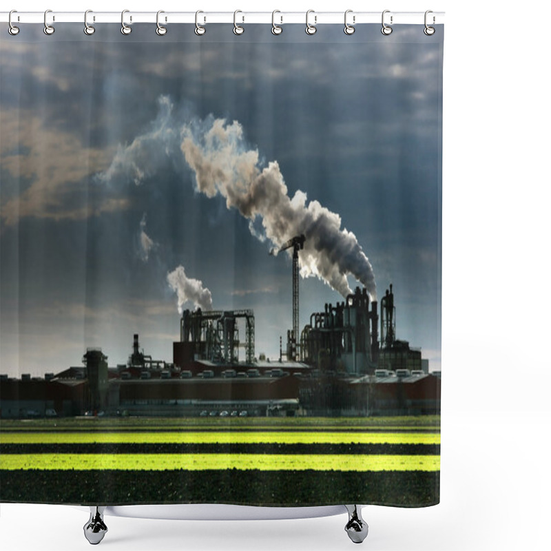 Personality  Industrial Plant Smoke Shower Curtains