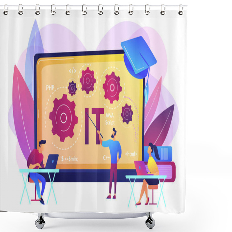 Personality  Information Technology Courses Concept Vector Illustration Shower Curtains