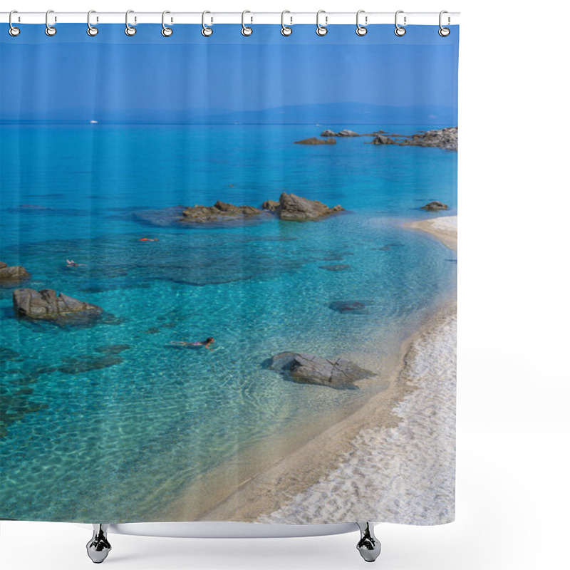 Personality  Marinella Di Zambrone - Paradise White Beach In Calabria At Beautiful Coast - Close To  Tropea - Travel Destination In Italy Shower Curtains