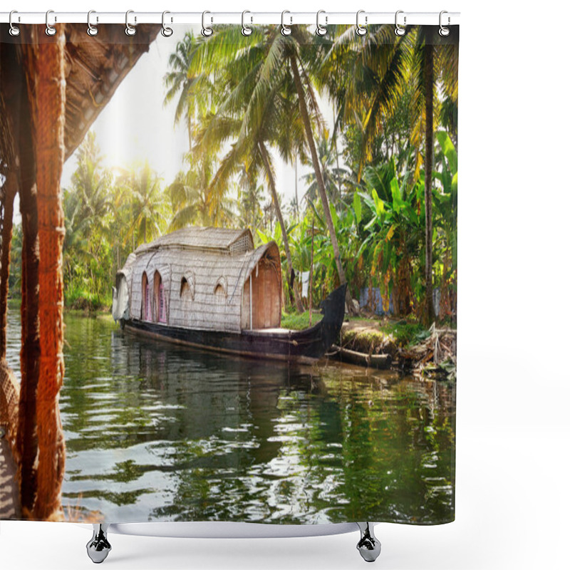 Personality  House Boat Shower Curtains