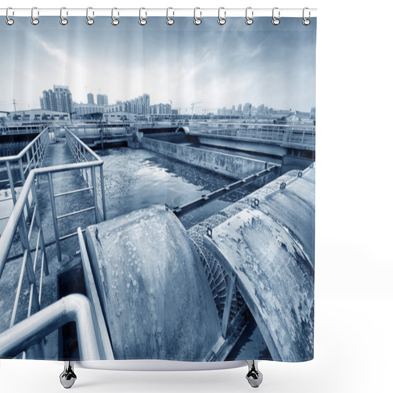 Personality  Sewage Treatment Plant Shower Curtains