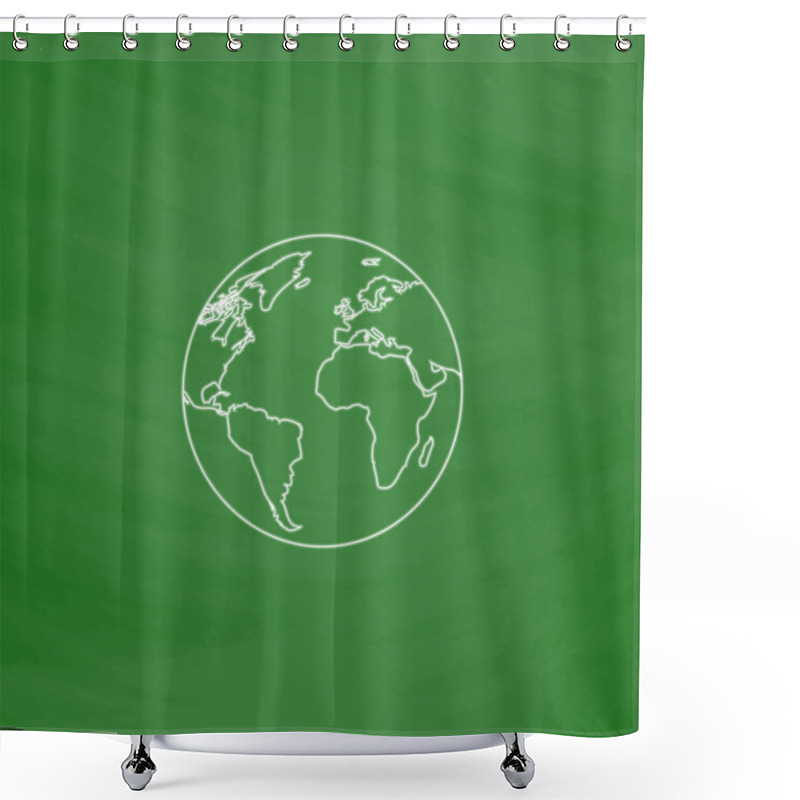 Personality  Globe Earth Computer Symbol Shower Curtains