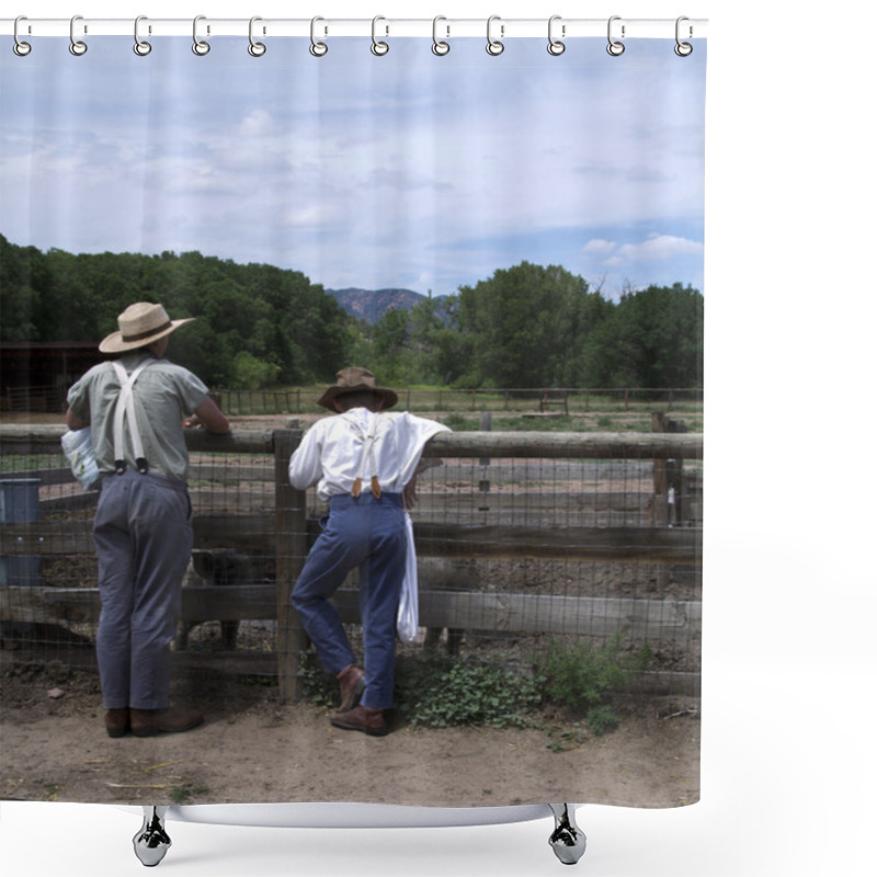 Personality  Feeding The Livestock Shower Curtains