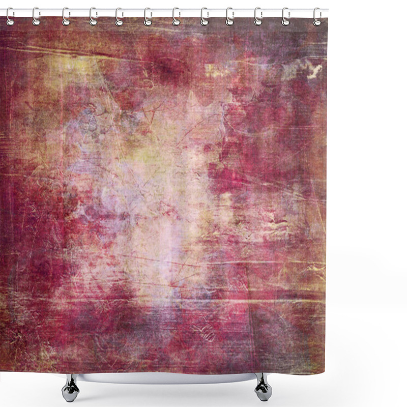 Personality  Mixed Media Background Shower Curtains