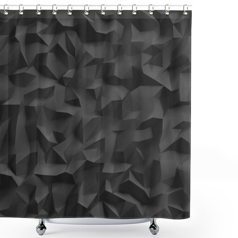 Personality  Low Poly Digital Geometric Background Shower Curtains