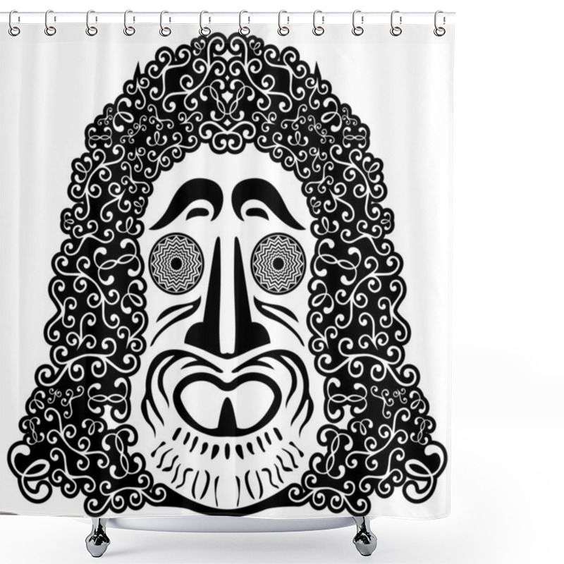 Personality  Tribal Skull Shower Curtains