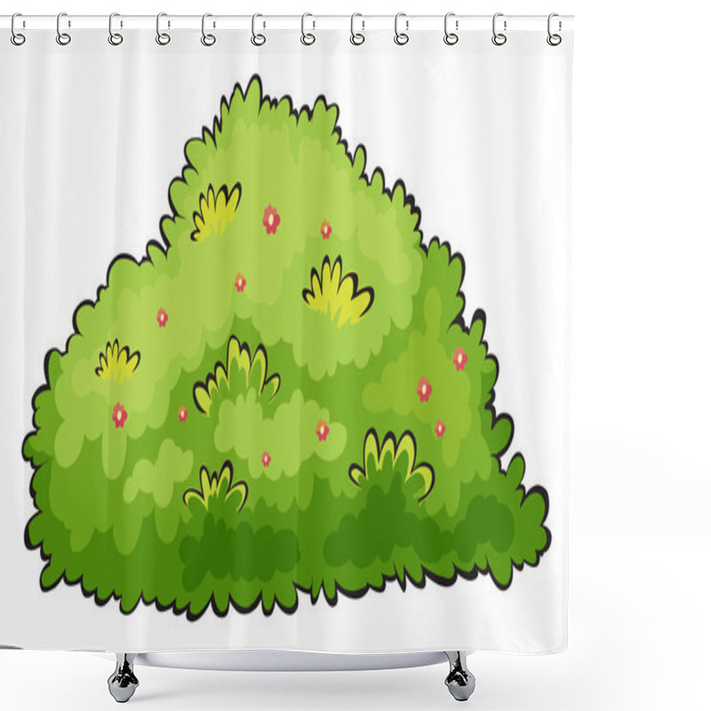 Personality  Green Bush Shower Curtains