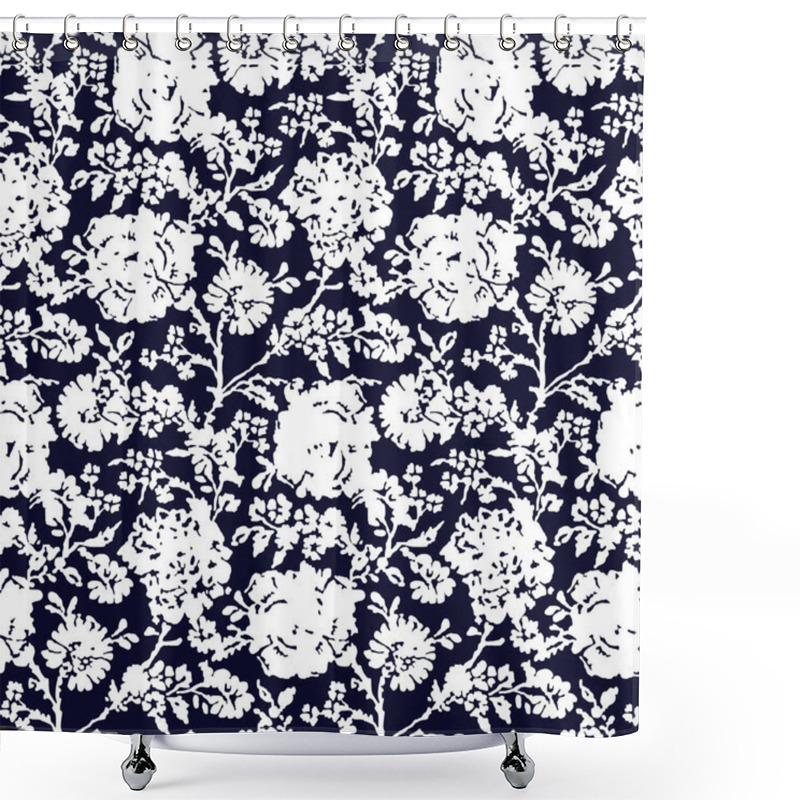 Personality  Elegant Flower Pattern With Beautiful Background  Shower Curtains