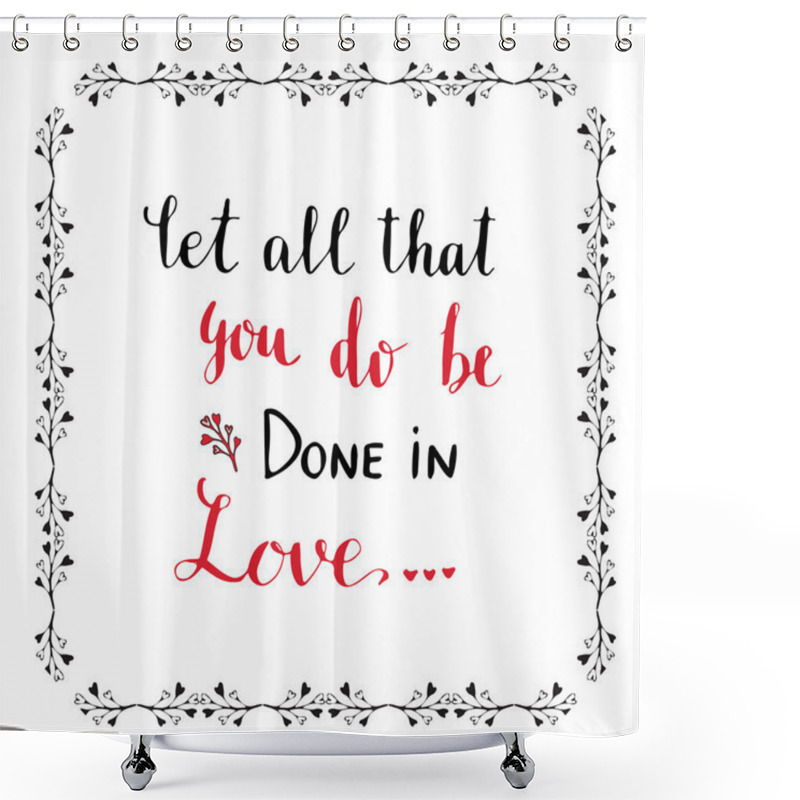 Personality  Handwritten Vector Lettering. Shower Curtains