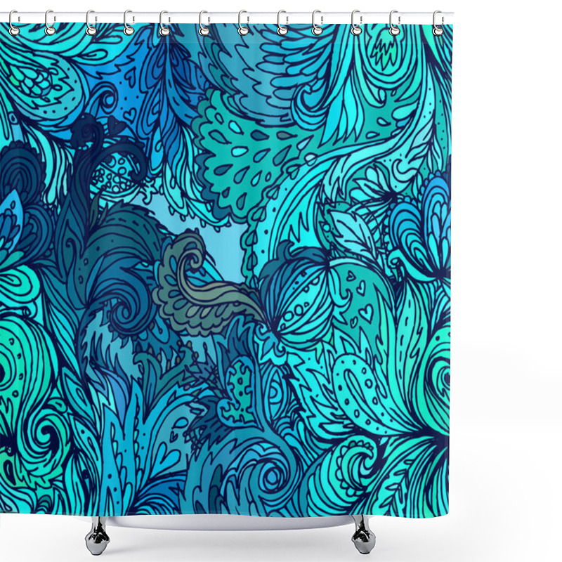 Personality  Floral Paisley Seamless Pattern Shower Curtains