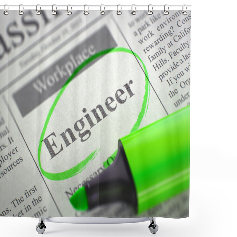 Personality  Engineer Job Vacancy. 3D. Shower Curtains