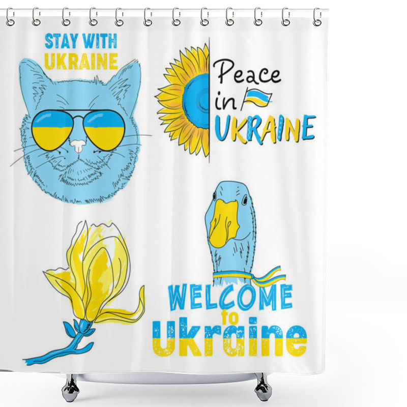 Personality  Plants And Animals Of Ukraine Symbol National Shower Curtains