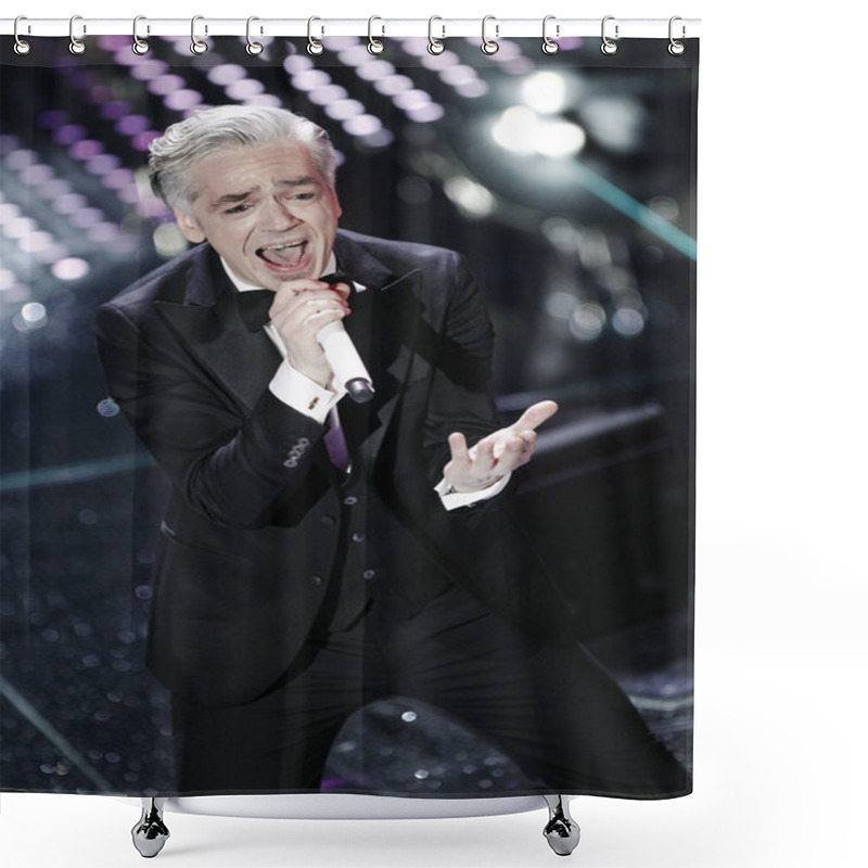 Personality  Singer Marco Castoldi Aka Morgan Shower Curtains