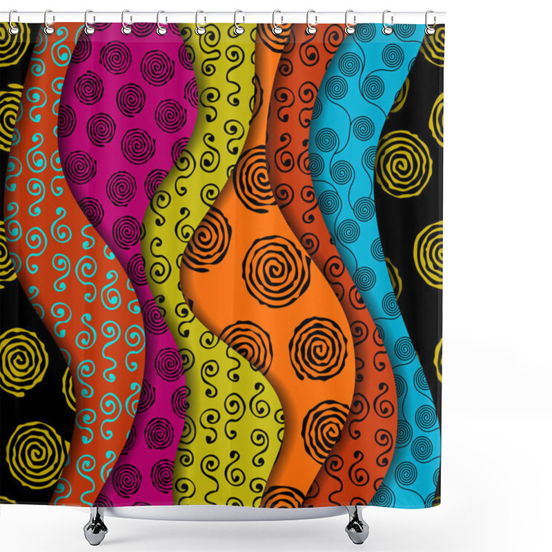 Personality  Vector Ethnic Tribal Pattern. Seamless Art Image. Shower Curtains