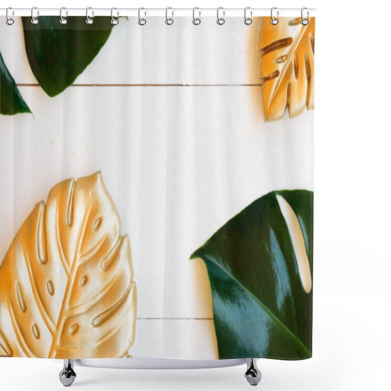 Personality  Monstera Leaves Life Style Shower Curtains