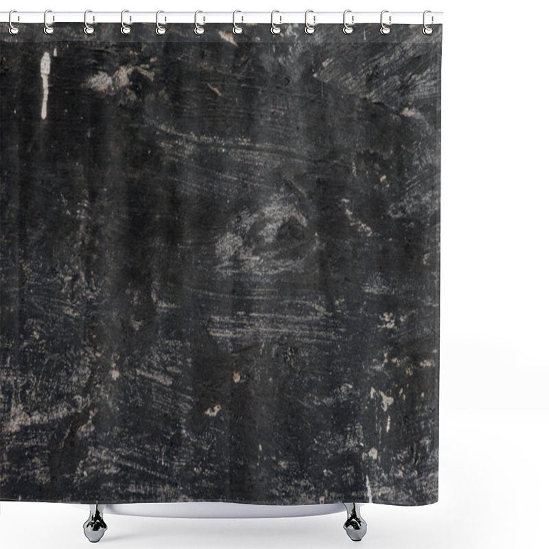 Personality  Old Black Weathered Cement Wall Texture Shower Curtains