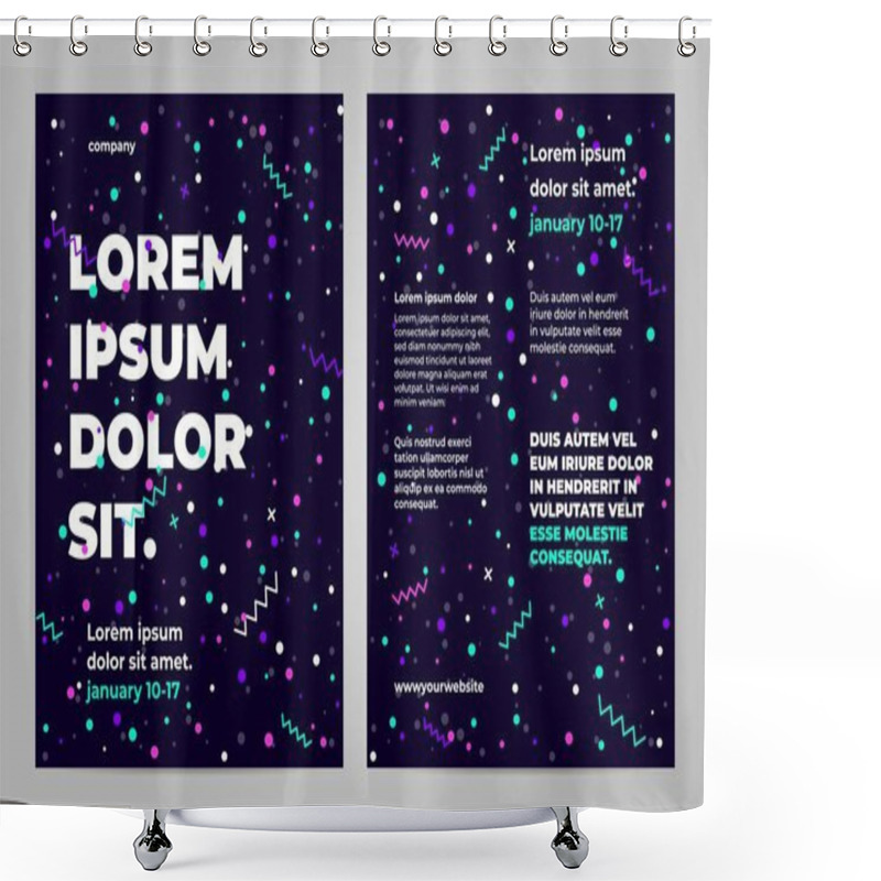 Personality  Minimal Poster Template Design Shower Curtains