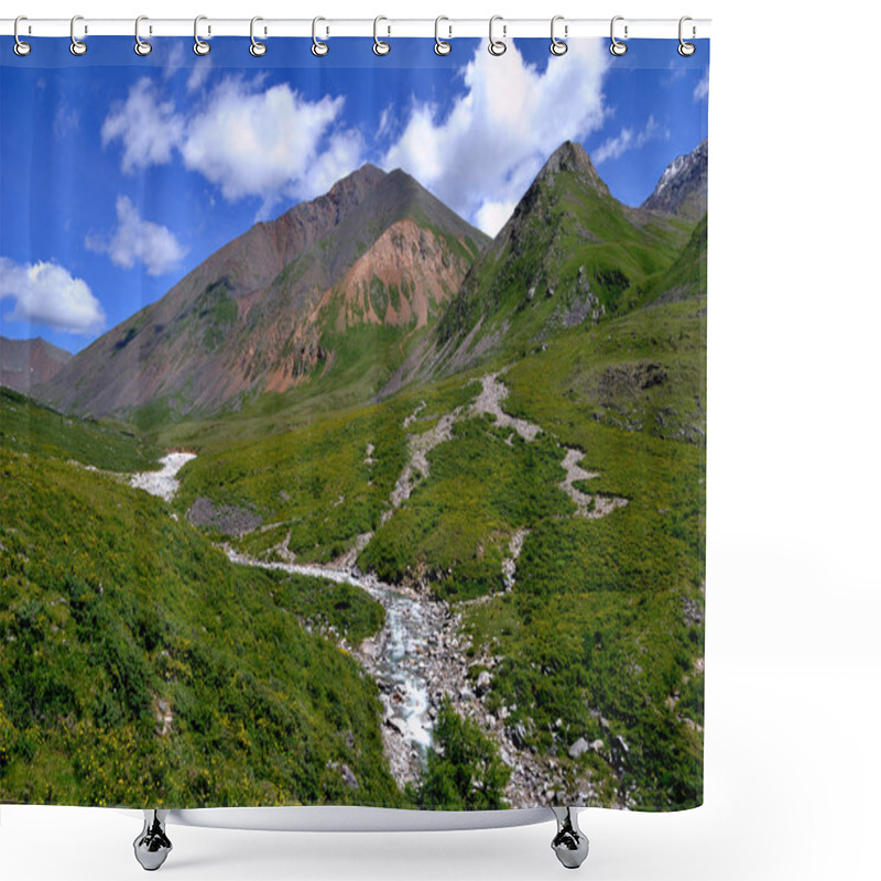 Personality  Mountain Valley Echo-Ger - Classical Trough Valley. Buryatia Shower Curtains