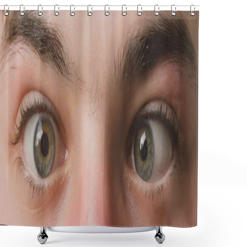 Personality  Eyes With Squinted Look Shower Curtains