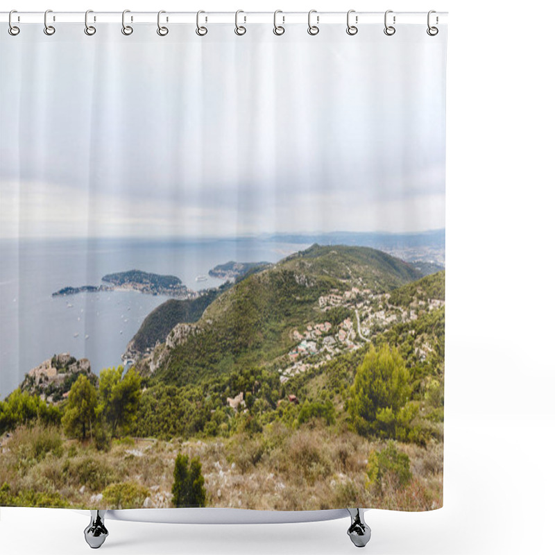 Personality  Coastal Town Shower Curtains