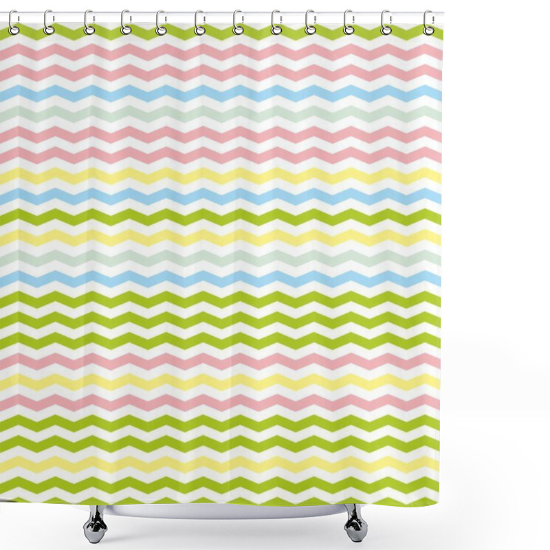 Personality  Chevron Zig Zag Tile Vector Pattern Or Seamless Background. Shower Curtains