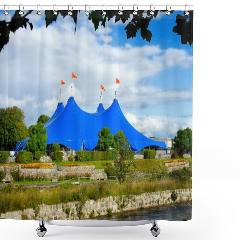 Personality  Traveling Circus On The River Shower Curtains