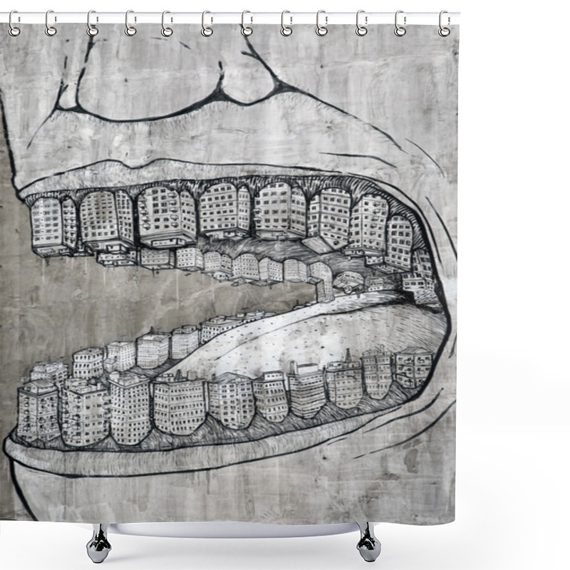 Personality  Graffiti Shower Curtains