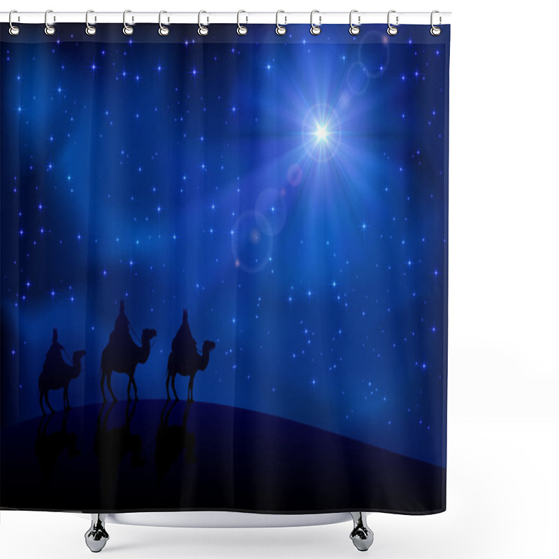 Personality  Three Wise Men And Star Shower Curtains