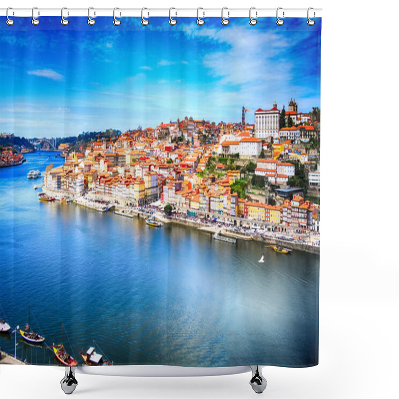 Personality  Porto, Portugal Old Town View With Douro River Shower Curtains