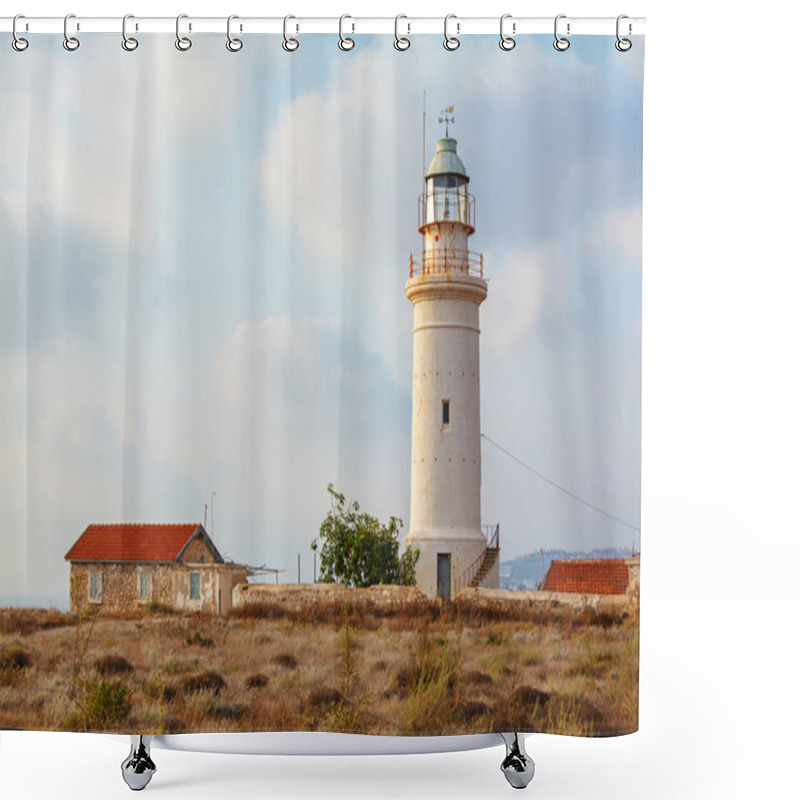 Personality  Historic Lighthouse At Paphos, Cyprus Shower Curtains