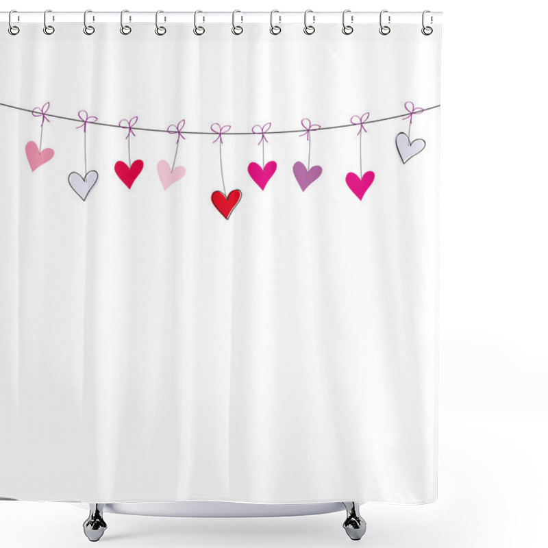 Personality  Valentine Or Wedding Card Shower Curtains