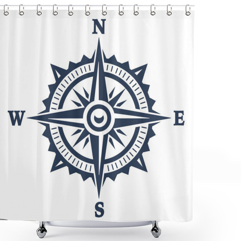 Personality  Wind Rose Vector Shower Curtains