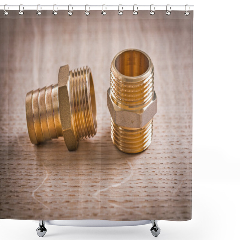 Personality  Brass Pipe Connectors Shower Curtains