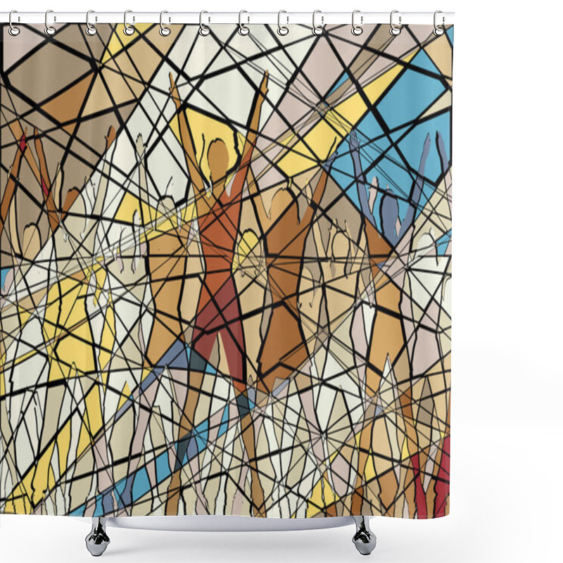 Personality  Aerobic Mosaic Shower Curtains