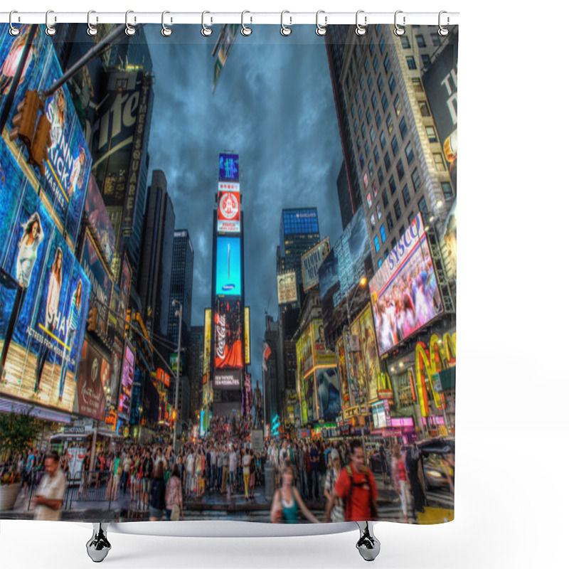 Personality  Busy Times Square At Night, Manhattan, New York, USA Shower Curtains