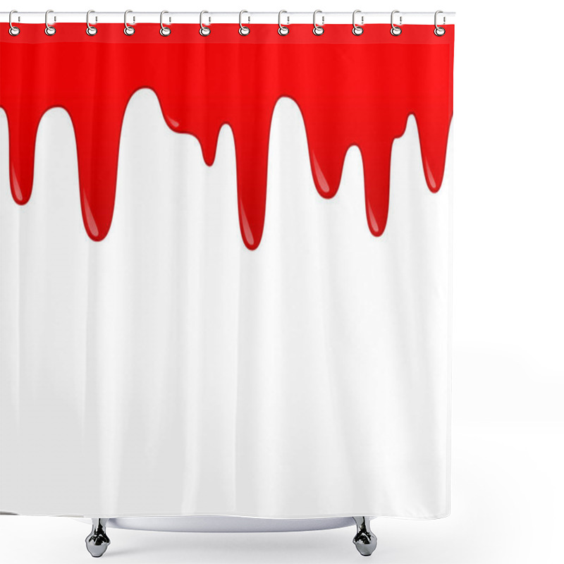 Personality  Blood Frame Background. Free Space For Text. Blank. Blood Frame For Halloween Day. Shower Curtains