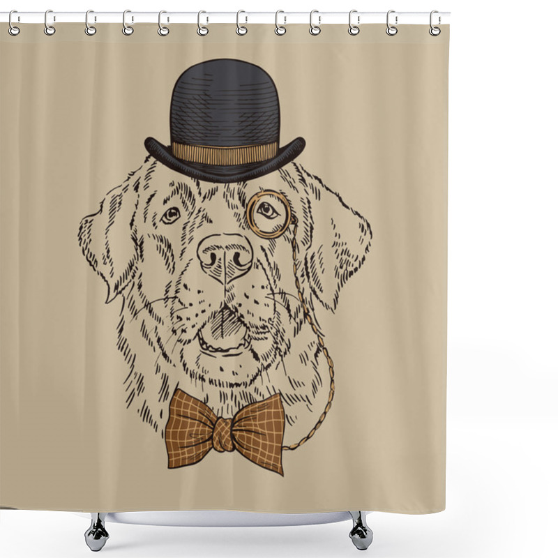 Personality  Labrador Doggy Shower Curtains