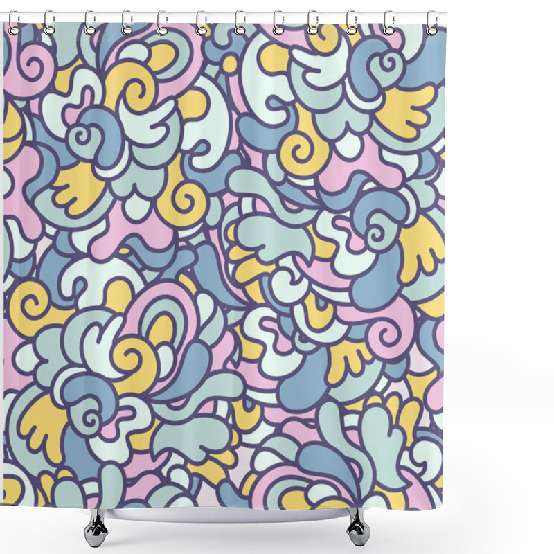 Personality  Doodle Funky Background Shower Curtains