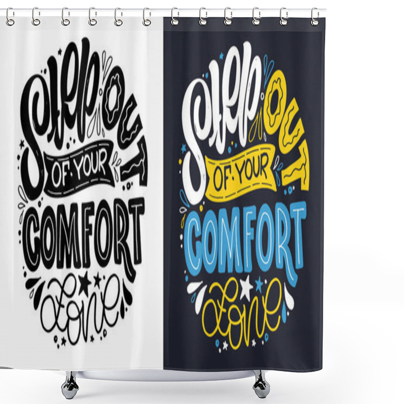 Personality  Hand Drawn Motivation Lettering Phrase In Modern Calligraphy Style. Inspiration Slogan For Print And Poster Design. Vector For T-shirt Design Shower Curtains