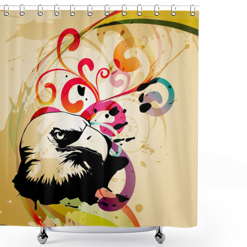 Personality  Eagle Vector Shower Curtains