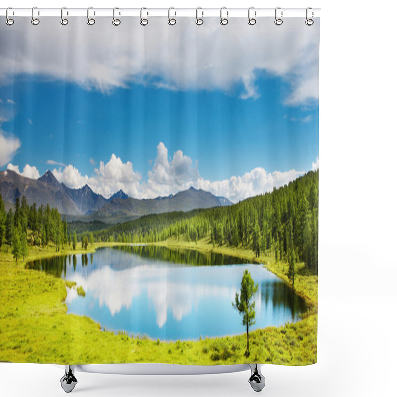 Personality  Mountain Lake Shower Curtains