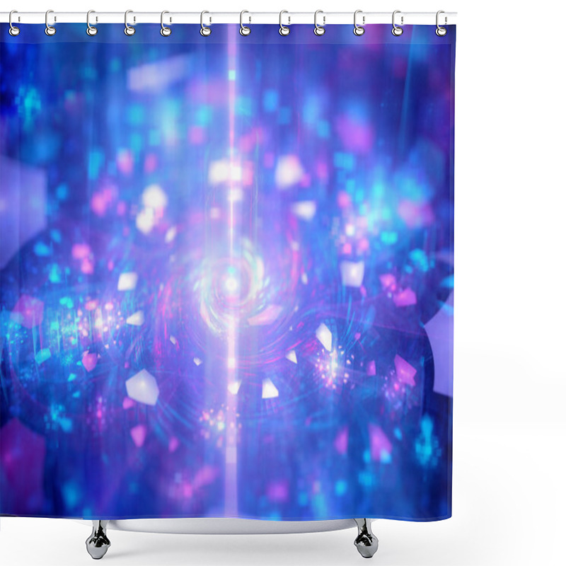 Personality  Energy Source With Magical Particles Shower Curtains