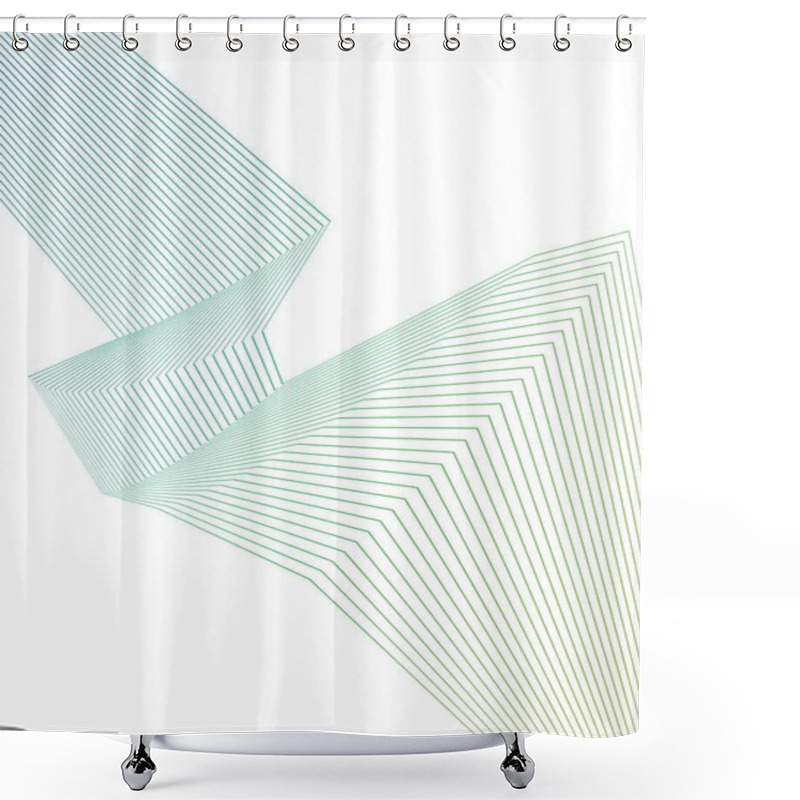 Personality  Line Design Element Many Parallel Lines Poligonal Form15 Shower Curtains