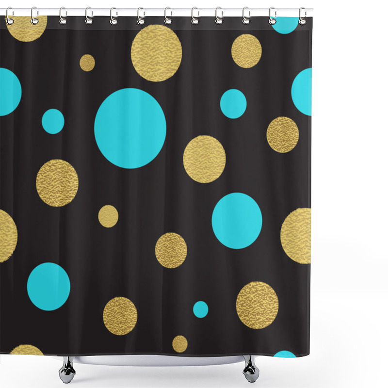 Personality  Classic Dotted Seamless Gold Glitter Pattern. Shower Curtains