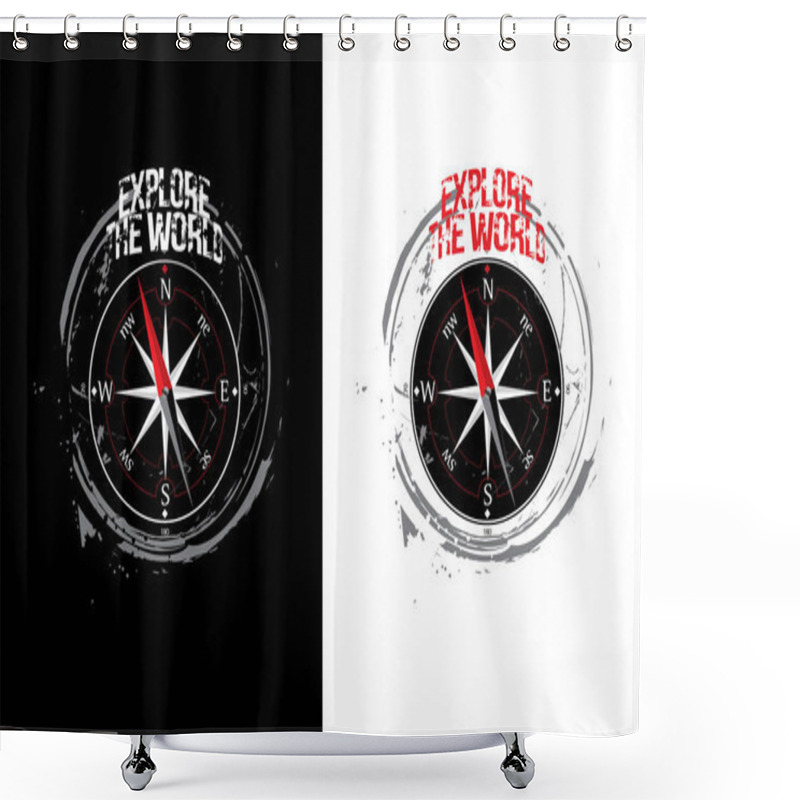 Personality  Explore The World Concept. Shower Curtains