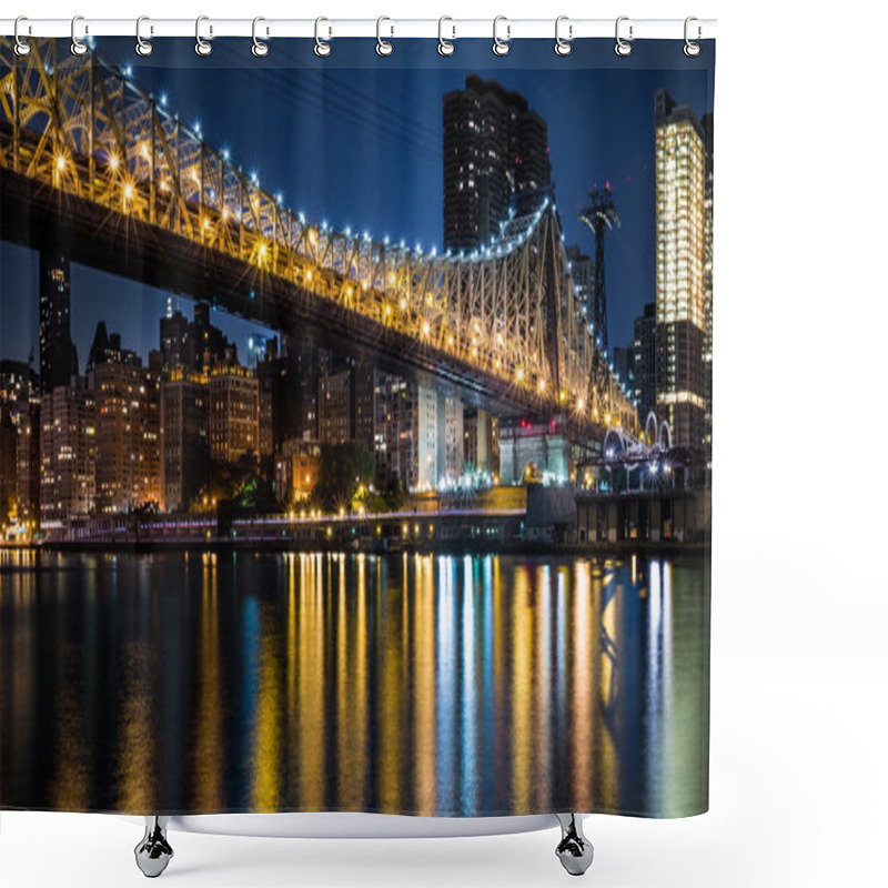 Personality  Ed Koch Queensboro Bridge At Dusk Shower Curtains